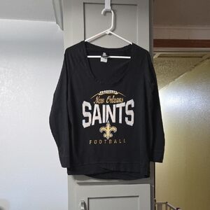New Orleans Saints Black Long Sleeve Shirt